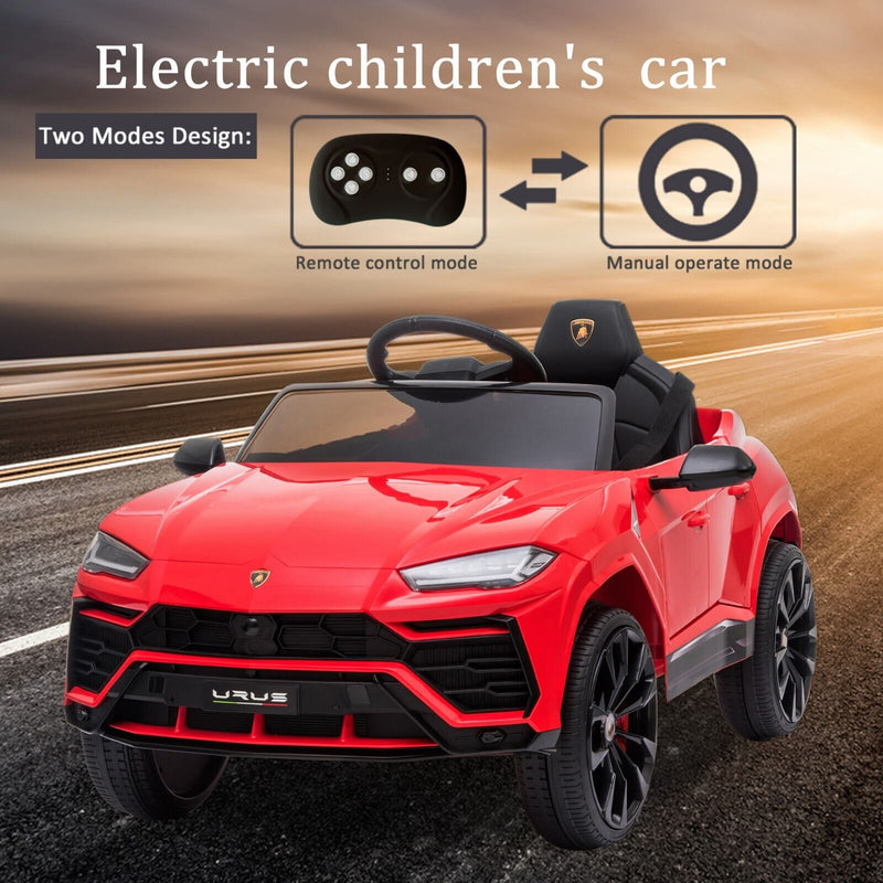 Licensed Lamborghini Urus SUV Ride-On Car for Kids with Remote Control and MP3 Player - 12V
