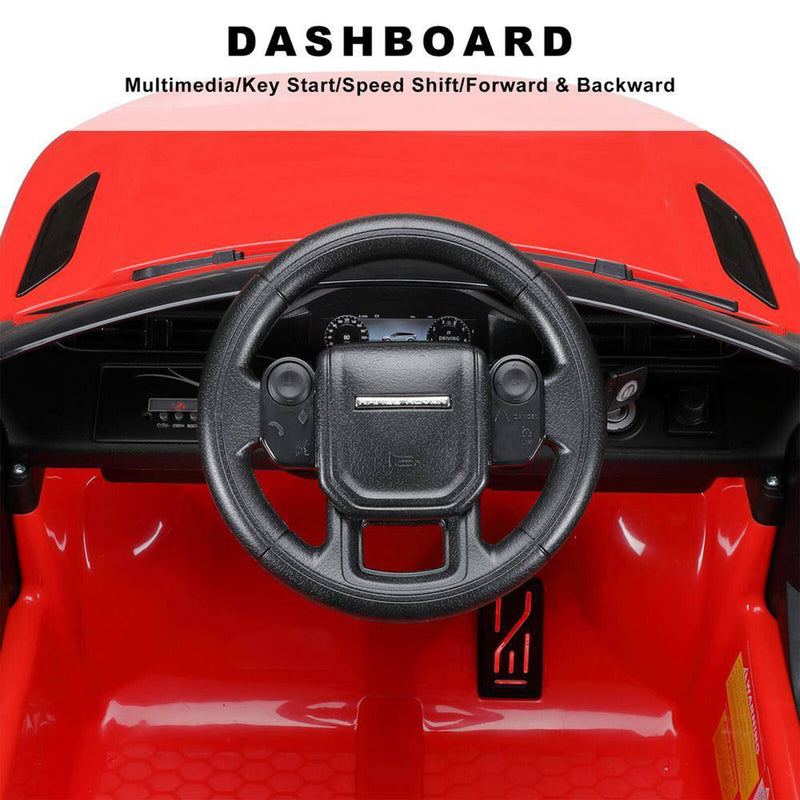 Licensed Land Rover 12V Electric Ride-On Toy for Kids, Red (Open Box)