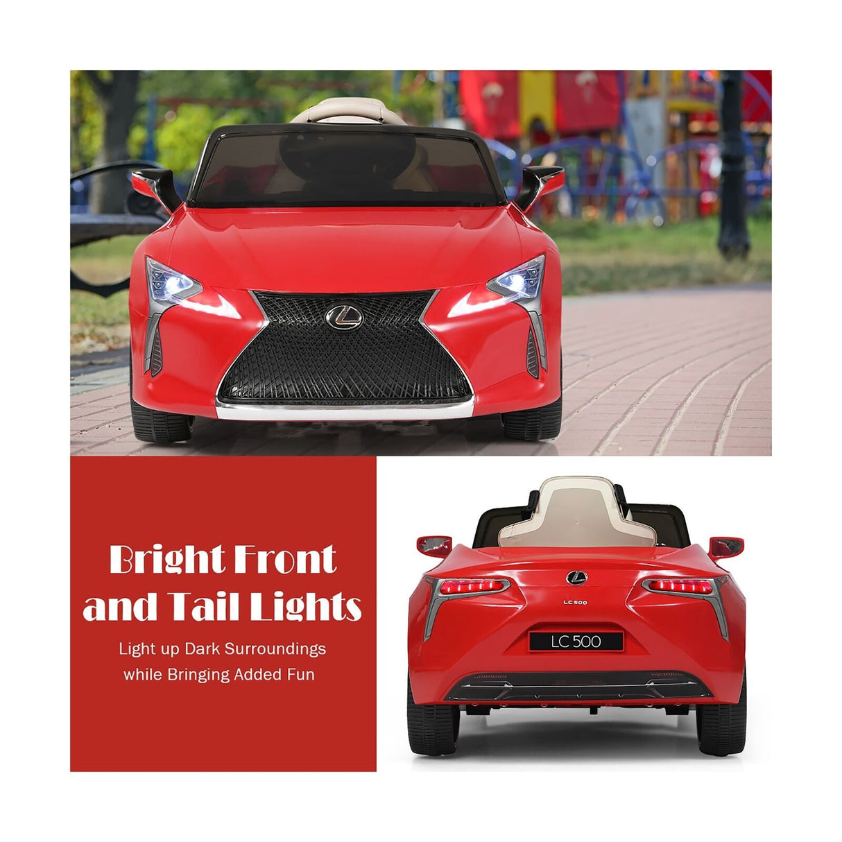 Licensed Lexus LC500 12V Electric Ride-On Car with Remote Control for Kids