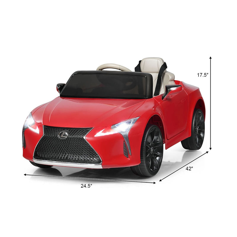 Licensed Lexus LC500 12V Electric Ride-On Car with Remote Control for Kids