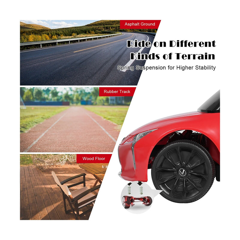 Licensed Lexus LC500 12V Electric Ride-On Car with Remote Control for Kids