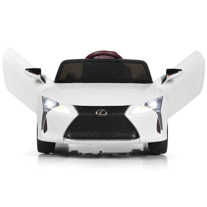 Licensed Lexus LC500 12V Kids Ride-On Car with Remote Control - White