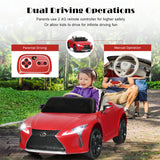 Licensed Lexus LC500 Electric Ride-On Car for Kids with Remote Control - Red