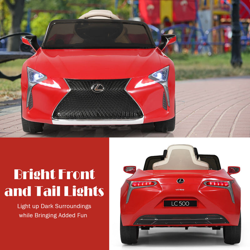 Licensed Lexus LC500 Electric Ride-On Car for Kids with Remote Control - Red