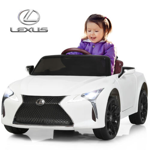 Licensed Lexus LC500 Electric Ride-On Car for Kids with Remote Control - White