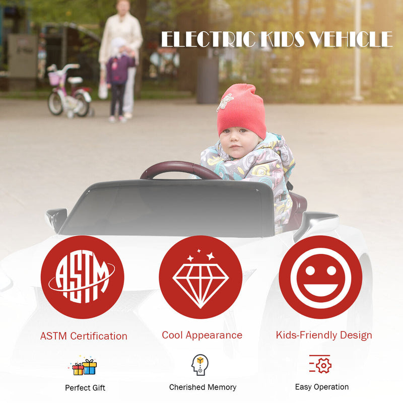 Licensed Lexus LC500 Electric Ride-On Car for Kids with Remote Control - White