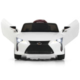 Licensed Lexus LC500 Electric Ride-On Car for Kids with Remote Control - White