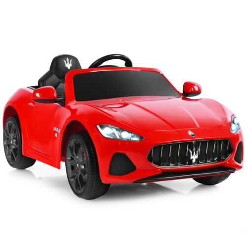 Licensed Maserati GranCabrio 12V Ride-On Car for Kids with Remote Control and Music - Red