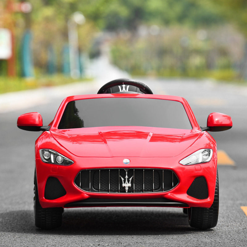 Licensed Maserati GranCabrio 12V Ride-On Car for Kids with Remote Control and Music - Red