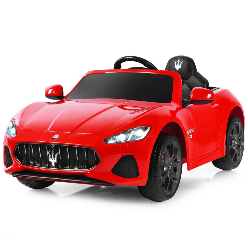 Licensed Maserati GranCabrio 12V Ride-On Car for Kids with Remote Control and Music - Red