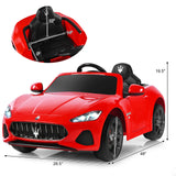 Licensed Maserati GranCabrio 12V Ride On Car with Remote Control and Music for Kids