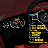 Licensed Mercedes-Benz 12V Kids Ride On Car with R/C and MP3 Music - Available in Multiple Colors