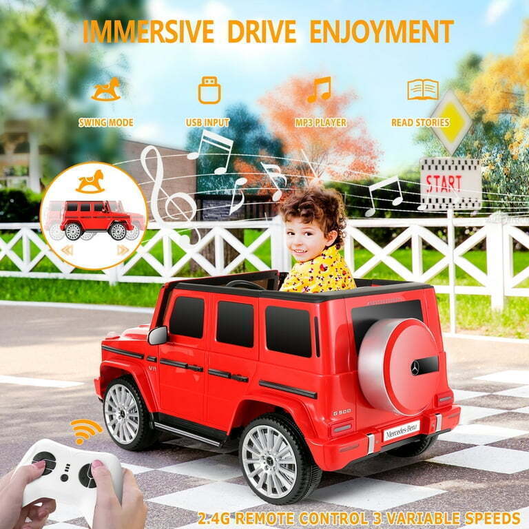 Licensed Mercedes-Benz 12V Kids Ride On SUV with Remote Control - 100W Powered Toy