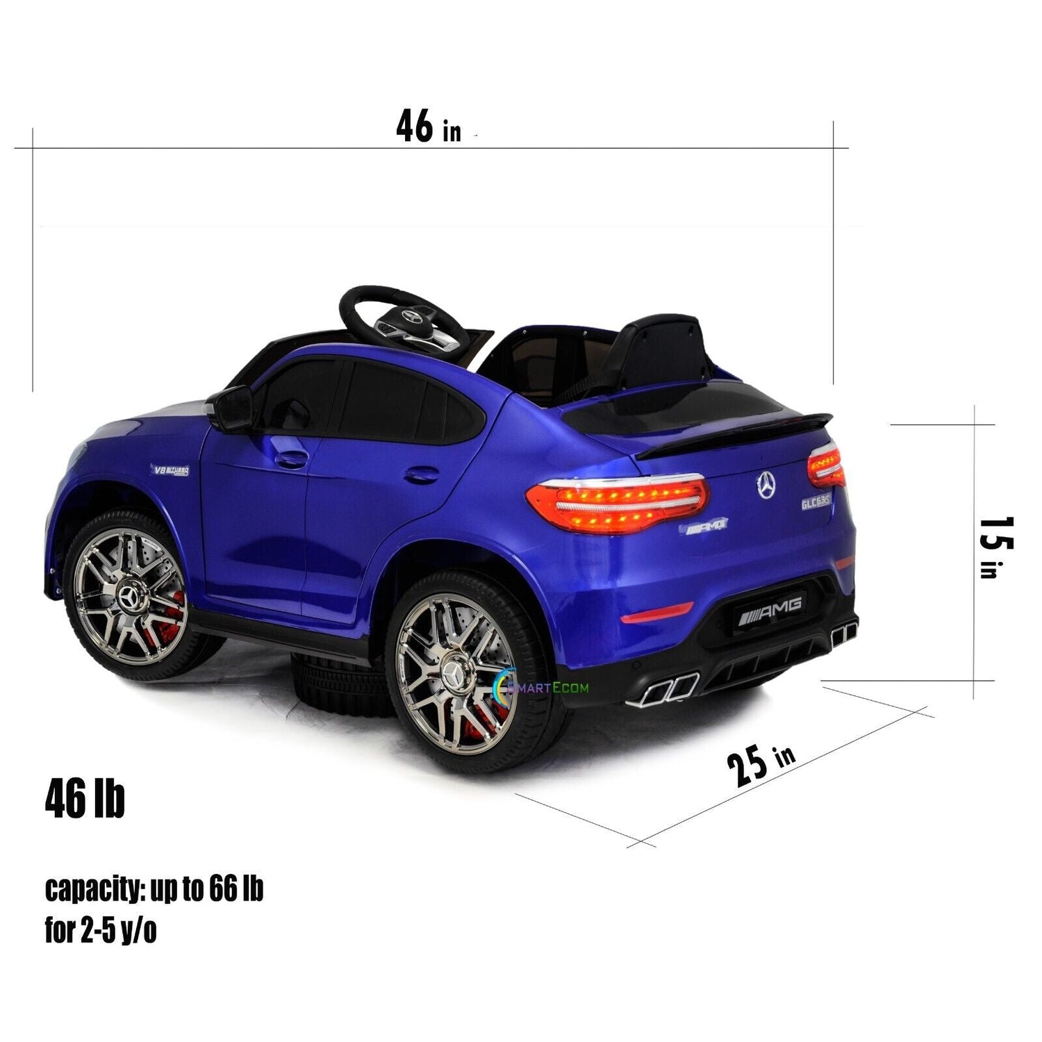 Licensed Mercedes-Benz 12V One Seater Car with R/C and MP3 - Available in Multiple Colors