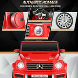 Licensed Mercedes-Benz 12V Ride On Car for Kids with Remote Control and LED Lights - 3 Speed Options