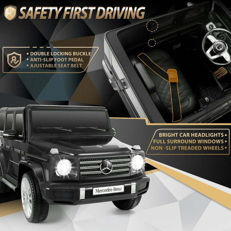Licensed 4WD Mercedes-Benz Ride On Car for Kids with Remote Control and LED Lights