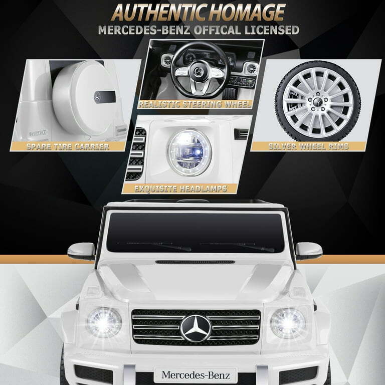 Licensed Mercedes-Benz Ride On Car for Kids with Remote Control - 4 Wheels SUV Toy Truck (12V)