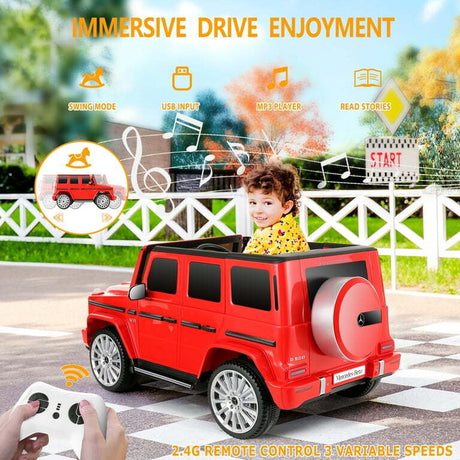 Licensed Mercedes-Benz SUV Electric Ride-On Car for Kids with Remote Control - 12V