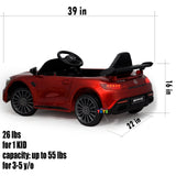 Licensed Mercedes-Benz 12V Ride-On Car with RC Control, MP3 Player, and Multiple Color Options for Kids