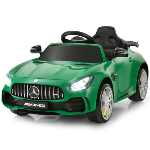 Licensed Mercedes Benz AMG GTR 12V Ride On Car for Kids with MP3 Player and Remote Control - Green