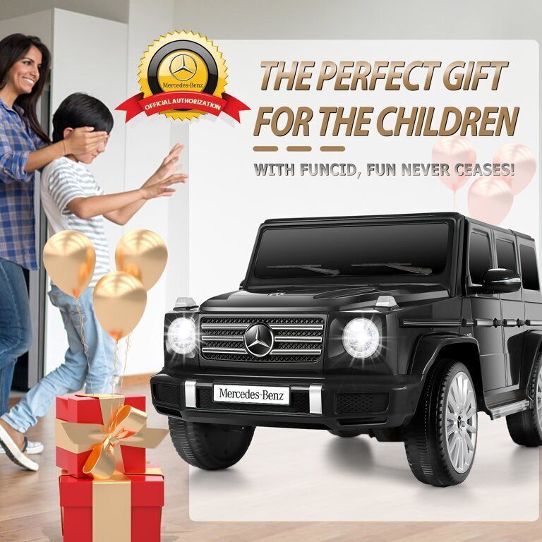 Licensed Mercedes-Benz G500 12V Ride-On Car with Remote Control and AUX/USB Connectivity for Kids
