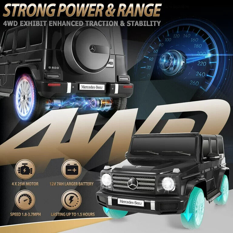 Mercedes-Benz G500 4WD Battery Powered Ride-On Car for Kids - Officially Licensed and Brand New