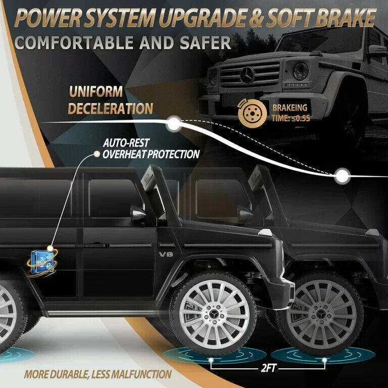 Licensed Mercedes-Benz G500 4WD Electric Ride-On Car for Kids with Parental Remote Control - 12V