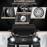 Licensed Mercedes-Benz G500 4WD Kids Ride-On Car with Remote Control and Music - 12V