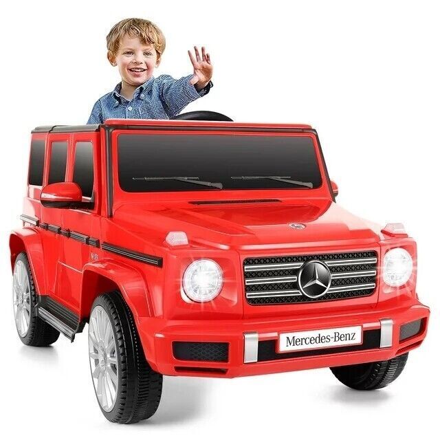 Licensed Mercedes-Benz G500 4WD Kids Ride-On Car with Remote Control and Music - 12V