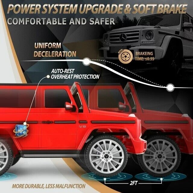 Licensed Mercedes-Benz G500 4WD Kids Ride-On Car with Remote Control - Perfect Gift for Children