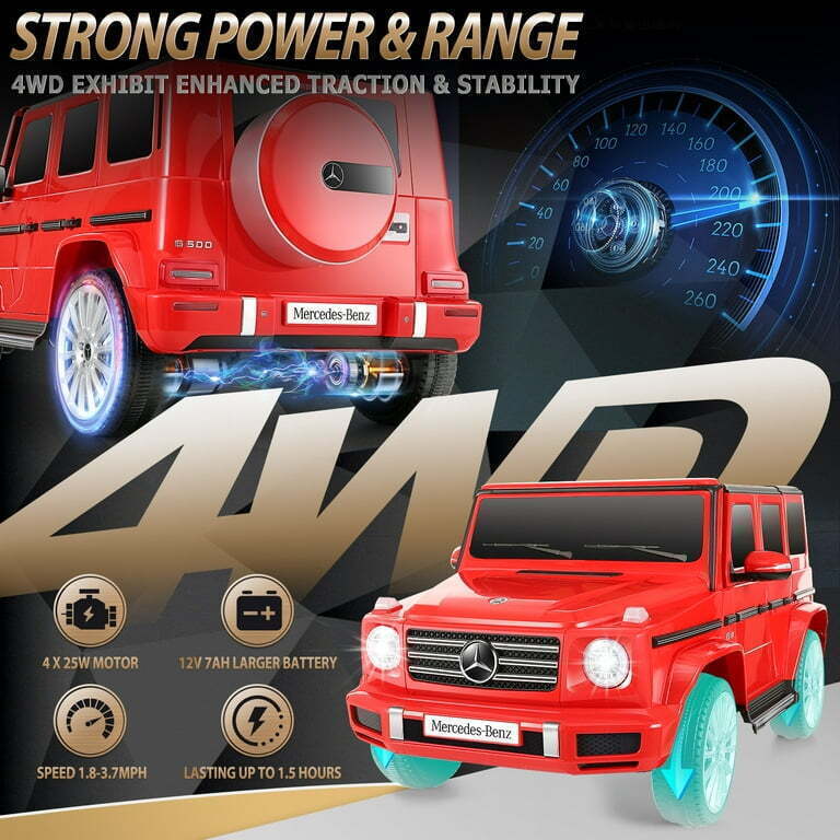 Licensed Mercedes-Benz G500 4WD Kids Ride-On SUV with Remote Control - A+ Quality