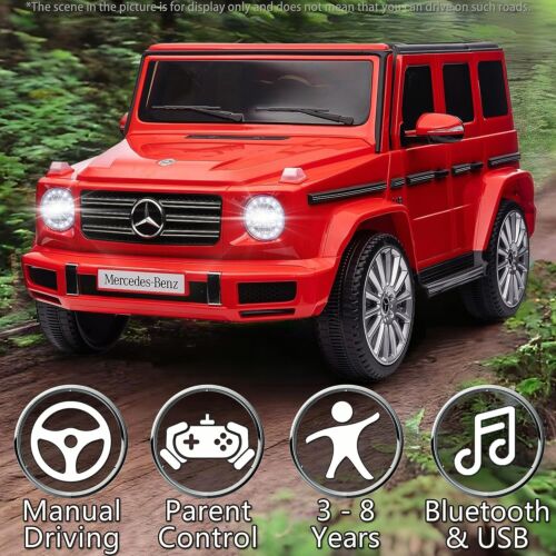 Licensed Mercedes-Benz G500 Kids Ride On Car with Remote Control and Music - 12V