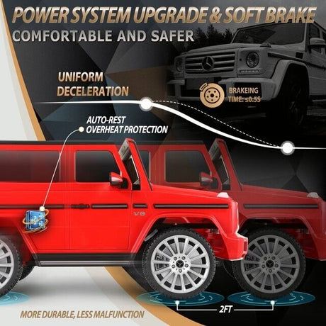 Licensed Mercedes-Benz G500 Kids Ride On Car with Remote Control and Music - 12V
