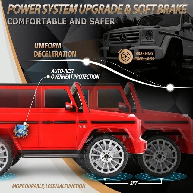 Licensed Mercedes-Benz G500 Kids Ride On Car with Remote Control and Music - 12V
