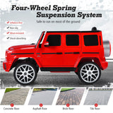 Licensed Mercedes-Benz G63 12V Kids Ride On Car with Music & Remote Control - Red