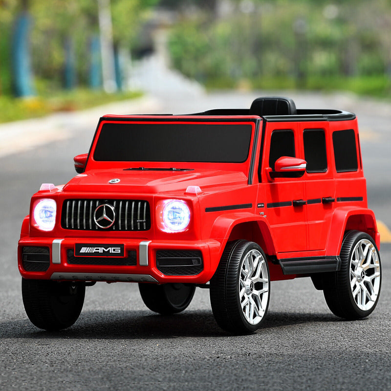 Licensed Mercedes-Benz G63 12V Kids Ride On Car with Remote Control and Music in Red