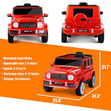 Licensed Mercedes-Benz G63 Electric Ride-On Car for Kids with Remote Control - 12V