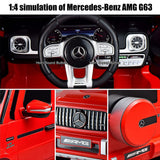 Licensed Mercedes-Benz G63 Electric Ride-On Car for Kids with Remote Control - 12V