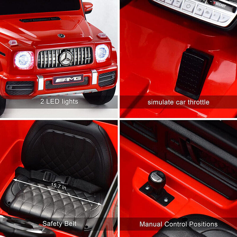 Licensed Mercedes-Benz G63 Electric Ride-On Car for Kids with Remote Control - 12V