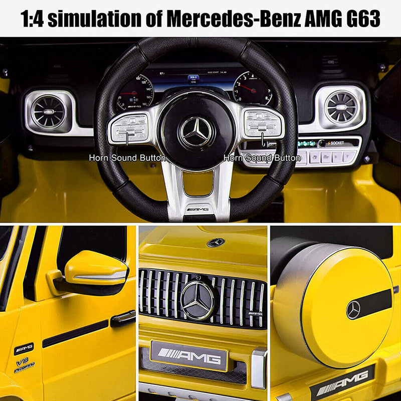 Licensed Mercedes-Benz G63 Kids Ride On Car - 12V Electric Motorized Vehicle
