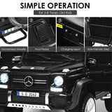 Licensed Mercedes-Benz Kids Ride On Car with RC Control and Trunk - Black