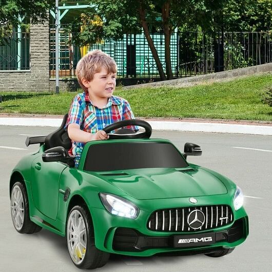 Licensed Mercedes Benz Kids Ride-On Car with Remote Control - Green (12V)