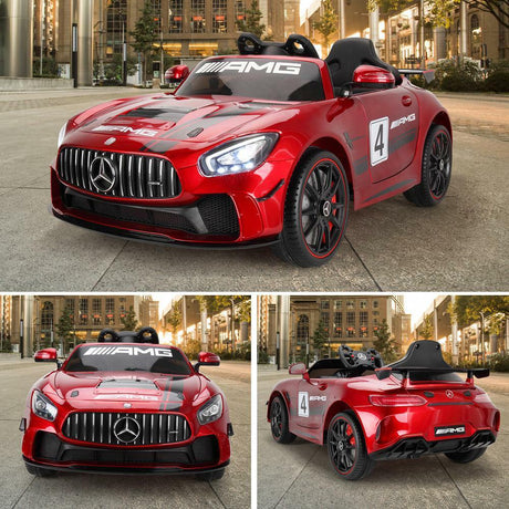 Licensed Mercedes Benz Kids Ride-On Car with Remote Control - Red