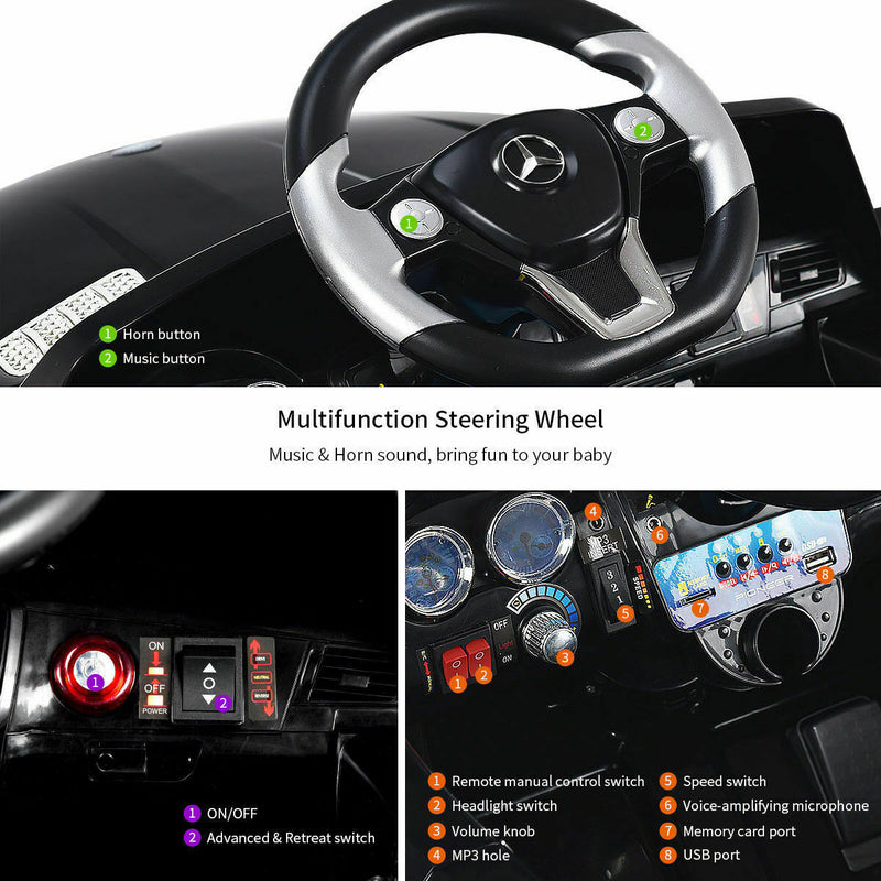 Licensed Mercedes Benz ML350 6V Electric Ride On Car with MP3 and Remote Control for Kids