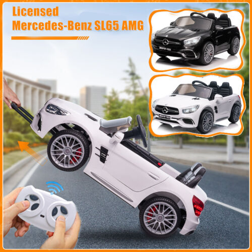 Licensed Mercedes-Benz SL65 AMG Electric Ride-On Car for Kids with Remote Control - 12V