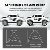 Licensed Mercedes Benz X Class 2-Seater Kids Ride On Police Car with Trunk - 12V RC Toy