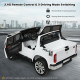 Licensed Mercedes Benz X Class RC 2-Seater Kids Police Car with Trunk - 12V