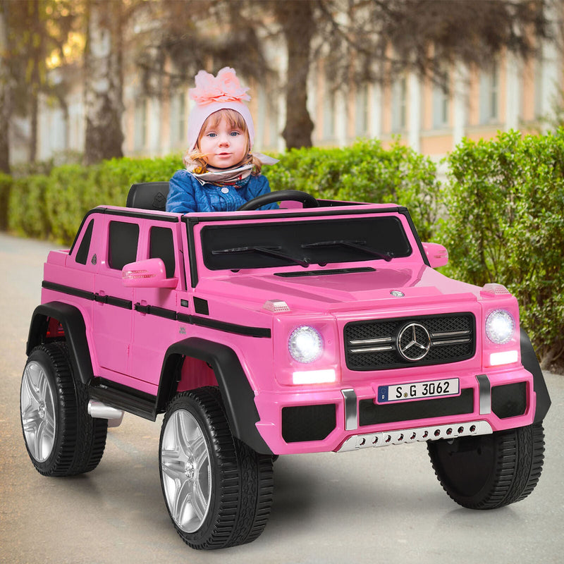 Licensed Pink Mercedes-Benz Kids Ride On Car with RC Control and Trunk