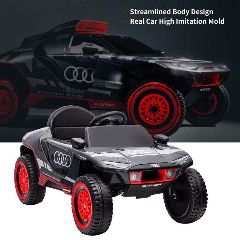 Licensed RS E-trons Racing Car 12V Ride-On with Remote Control for Kids