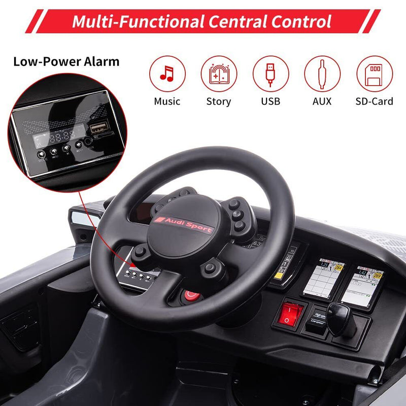 Licensed RS E-trons Racing Car 12V Ride-On with Remote Control for Kids